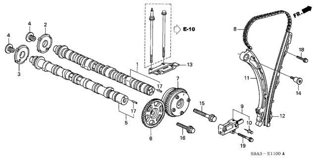 2002 Honda CR-V Camshaft - Cam Chain Diagram