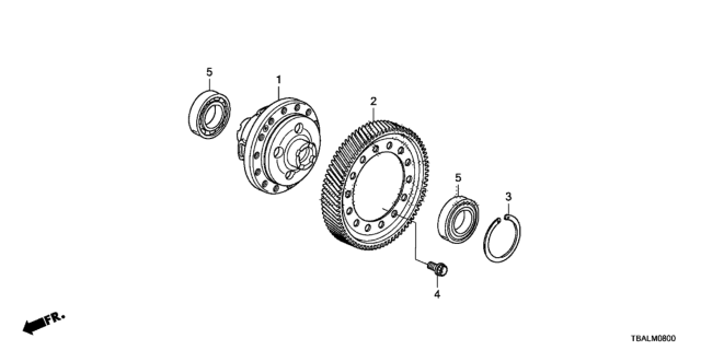 2020 Honda Civic MT Differential Diagram