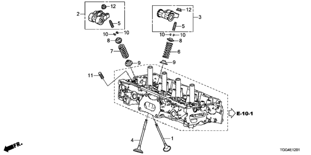 2017 Honda Civic Valve - Rocker Arm Diagram