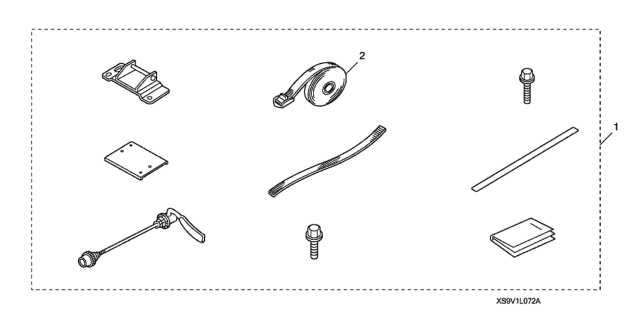 2010 Honda Element 5 Door EX (4WD) KA 5MT Interior Bike Attachment Diagram