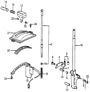 1984 Honda Accord Indicator Assembly Diagram for 54210-SA5-761
