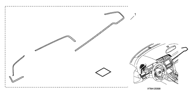 2021 Honda Civic 4 Door LX (HCM ENGINE) KA CVT Interior Panel Accents Diagram