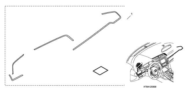 2021 Honda Civic Interior Panel Accents Diagram