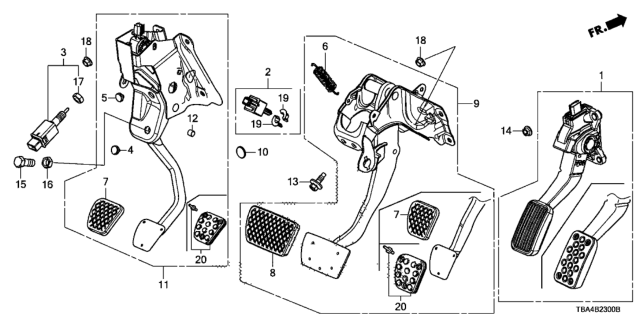 2016 Honda Civic Pedal Diagram