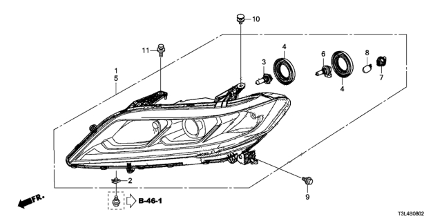 2016 Honda Accord Headlight Diagram