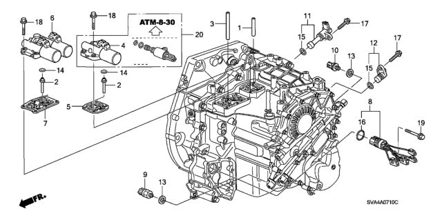 2009 Honda Civic Switch Assembly, At Oil Pressure (Saginomiya) Diagram for 28600-RPC-004