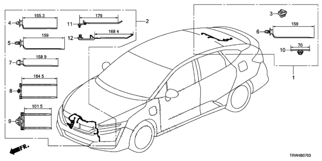 2021 Honda Clarity Plug-In Hybrid Sub-Wire, RR. Parcel Diagram for 32116-TRT-000