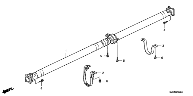 2006 Honda Ridgeline Propeller Shaft Diagram