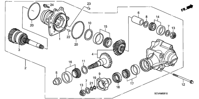 2008 Honda Element MT Transfer Diagram