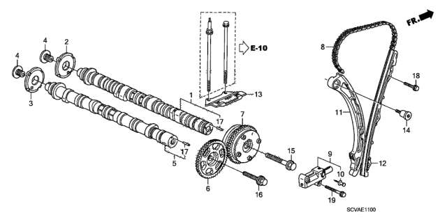 2009 Honda Element Camshaft - Cam Chain Diagram