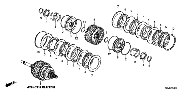 2011 Honda Element AT Clutch (4th-5th) Diagram