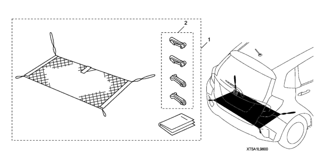 2019 Honda Fit Cargo Net Diagram