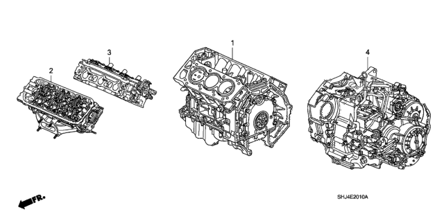 2009 Honda Odyssey Engine Assy. - Transmission Assy. Diagram