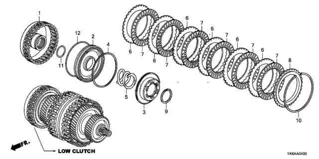 2013 Honda Fit AT Clutch (Low) Diagram