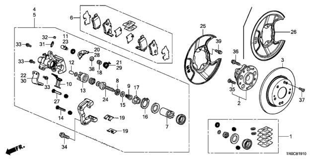 2015 Honda Civic Rear Brake (Disk) Diagram