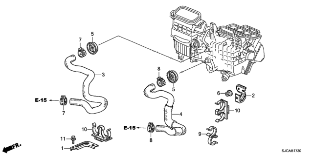 2014 Honda Ridgeline Water Hose Diagram