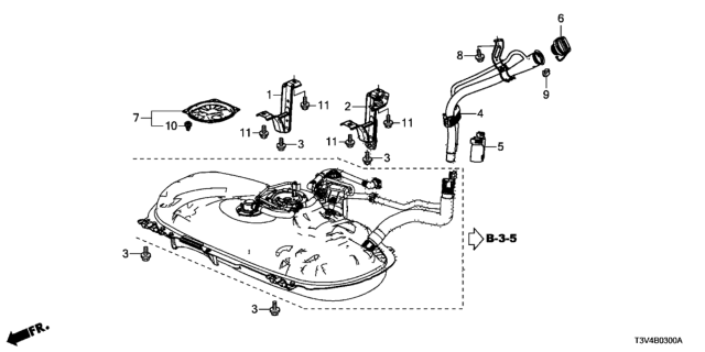 2014 Honda Accord Fuel Filler Pipe Diagram