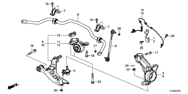 2021 Honda CR-V Front Knuckle - Front Lower Arm Diagram