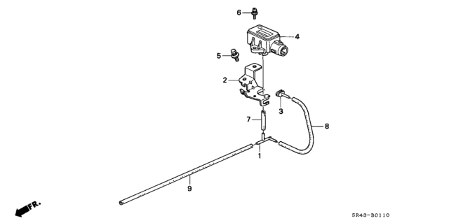 1992 Honda Civic 4 Door LX KL 5MT Control Device Diagram