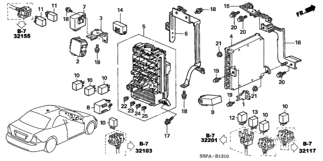 2005 Honda Civic Control Module, Engine (Rewritable) Diagram for 37820-PMP-A13