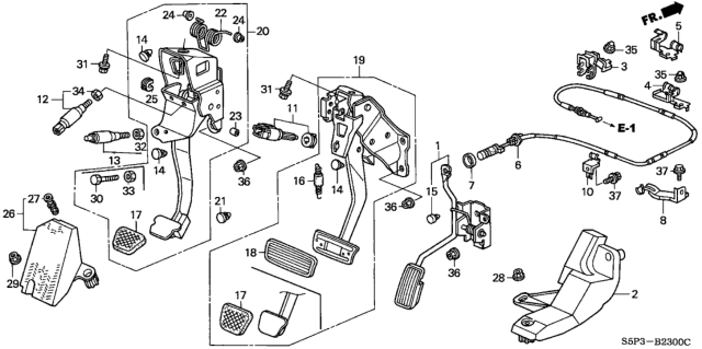 17910S5PA01 Genuine Honda Wire, Throttle