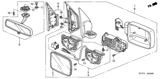 2003 Honda Element Mirror Diagram