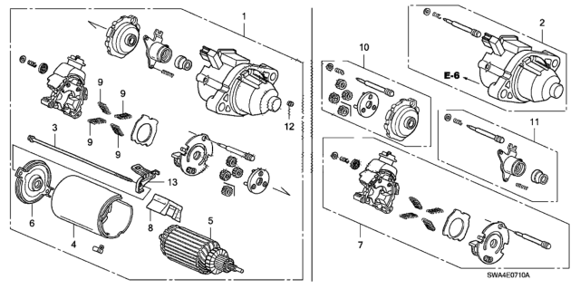 2009 Honda CR-V Starter Motor (Mitsuba) Diagram