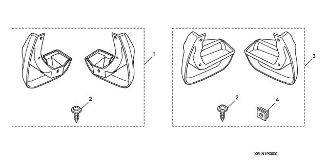 2008 Honda Fit 5 Door BASE KA 5MT Splash Guard Diagram