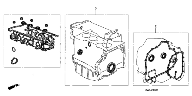 2009 Honda CR-V Gasket Kit Diagram for 06114-RRB-A03