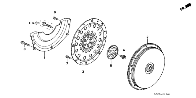 1999 Honda Civic AT Flywheel (CVT) Diagram