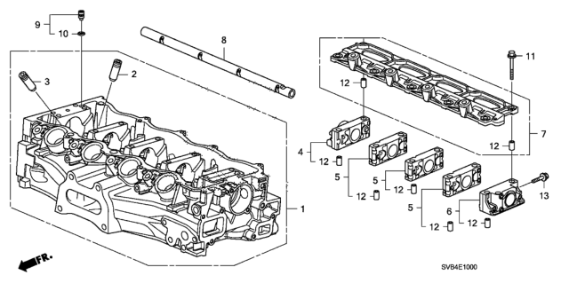 2010 Honda Civic Cylinder Head (1.8L) Diagram