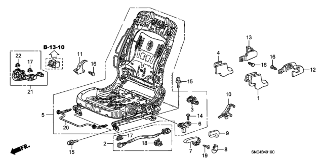 2009 Honda Civic Handle, L. Height Adjuster *YR400L* (SIENNA BEIGE) Diagram for 81621-SNA-A02ZK
