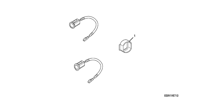 2008 Honda Pilot Back-Up Sensor (Mocha Metallic) Diagram for 08V67-S9V-1E1