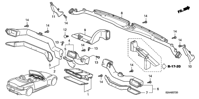 2009 Honda S2000 Duct Diagram