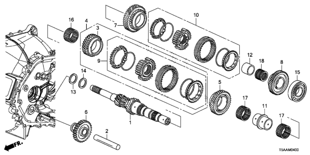 2019 Honda Fit MT Mainshaft Diagram