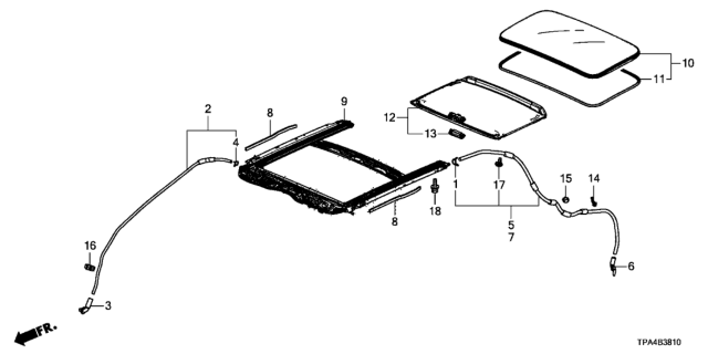 2020 Honda CR-V Hybrid 5 Door EX (HYBRID) KA CVT Sliding Roof Diagram