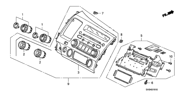 2011 Honda Civic Tunr In-Dsh *NH608L* Diagram for 39100-SVA-A04ZARM