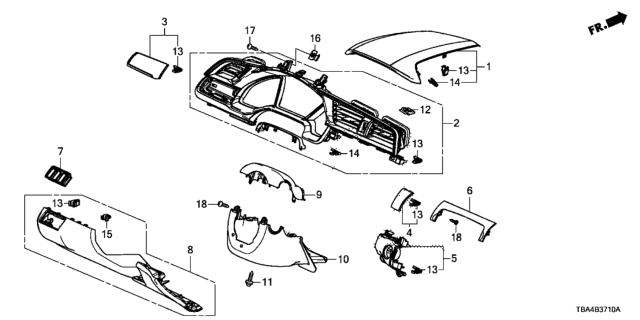 2017 Honda Civic Visor Assy. *NH900L* Diagram for 77206-TBG-A00ZA