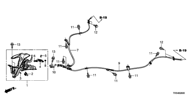 2014 Honda Civic 4 Door GX (NAVIGATION) KA 5AT Parking Brake Diagram