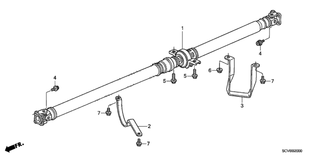 2011 Honda Element Propeller Shaft Diagram