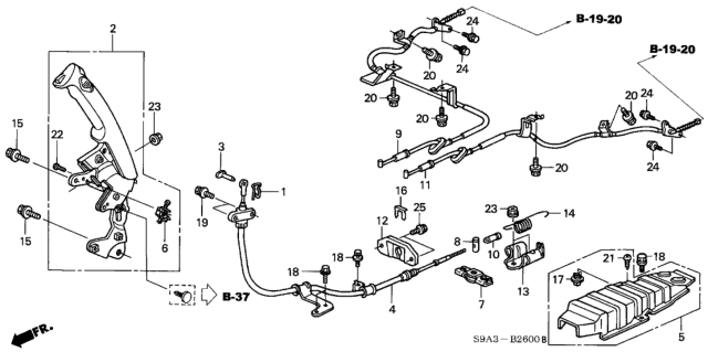 2005 Honda CR-V Parking Brake Diagram