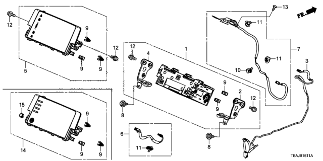 2019 Honda Civic DISPLAY ASSY., CENTER (LG) Diagram for 39710-TBA-A41