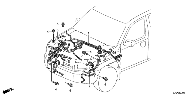 2014 Honda Ridgeline 4 Door RTS KA 5AT Wire Harness Diagram 1