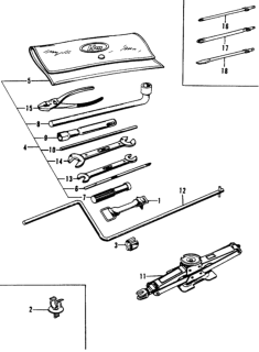 1973 Honda Civic Band, Tool Bag Mounting Diagram for 70284-634-000