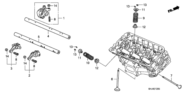 2008 Honda Odyssey Valve - Rocker Arm (Rear) Diagram