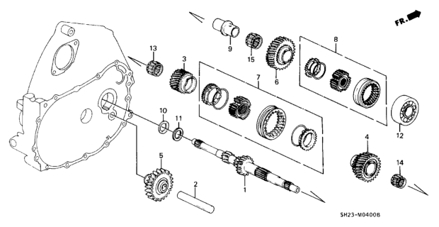 1989 Honda CRX MT Mainshaft Diagram