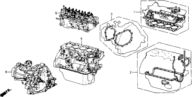 1987 Honda Accord Transmission Assembly (F4060) (4At+L/C) Diagram for 20021-PF4-600