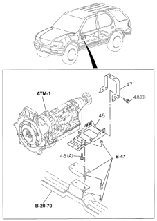 2000 Honda Passport Protector, Propeller Shaft Diagram for 8-97222-572-0