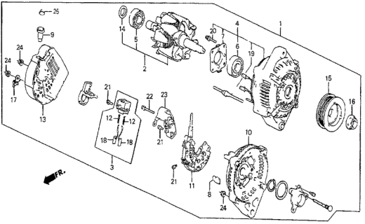 Alternator Assembly (Reman) Diagram for 06311-PJ0-661RM