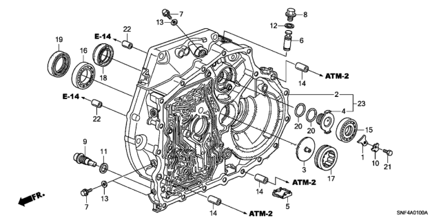 2007 Honda Civic Torque Converter Case Diagram